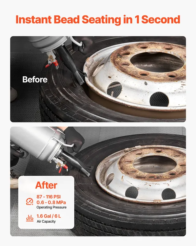 Portable Tire Bead Seater — 1.6 Gal / 6 L Air Bead Blaster — photo 4