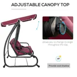 3-Seat Outdoor Patio Swing Chair — photo 3