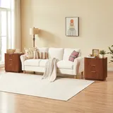 3 Drawers Nightstand Set of 2 — 23.6 Wide Modern Chest — photo 4