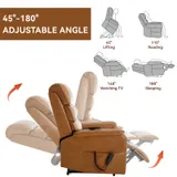 Brown Leatheraire Dual Motor Infinite Position Up to 350 LBS — photo 5