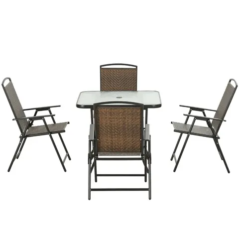 5 Pieces Patio Table and Chairs