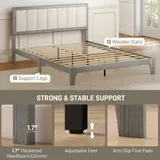 Queen Bed Frame with Headboard Queen Platform Bed Frame — photo 5