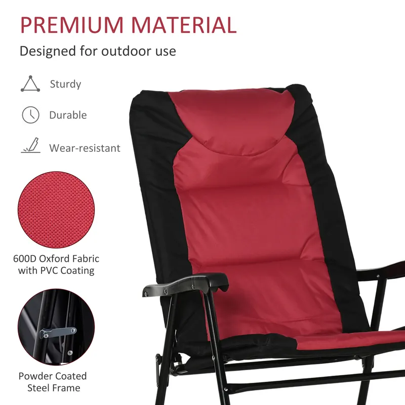 2 Piece Outdoor Patio Furniture Set with 2 Folding Padded — photo 6
