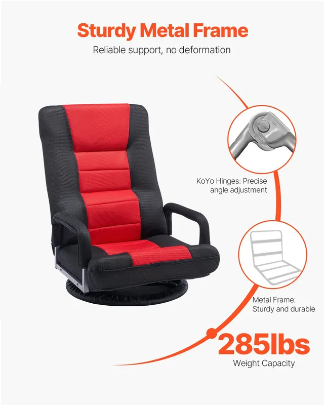 Swivel Floor Gaming Chair with Armrests — photo 5