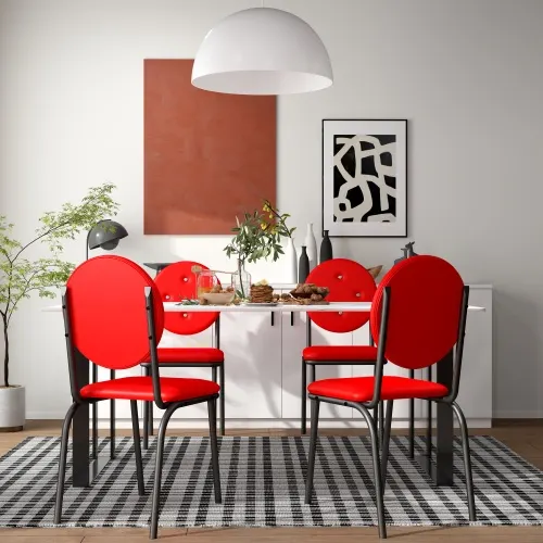 4-piece Bar Stools Faux Leather Dining Chairs with Waterproof β photo 5