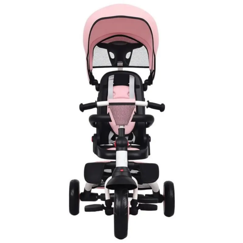 Pink 6-in-1 Convertible Kids Tricycle: 1-5Y Stroller Trike — photo 3