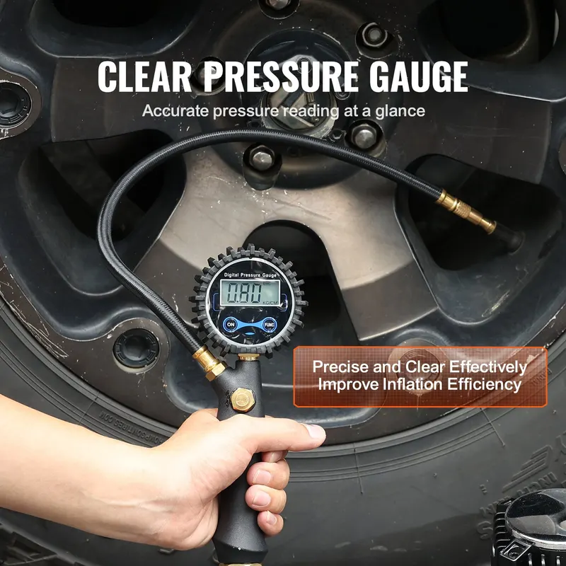 12V Heavy Duty Air Compressor — with Digital Pressure Gauge Tire — photo 4