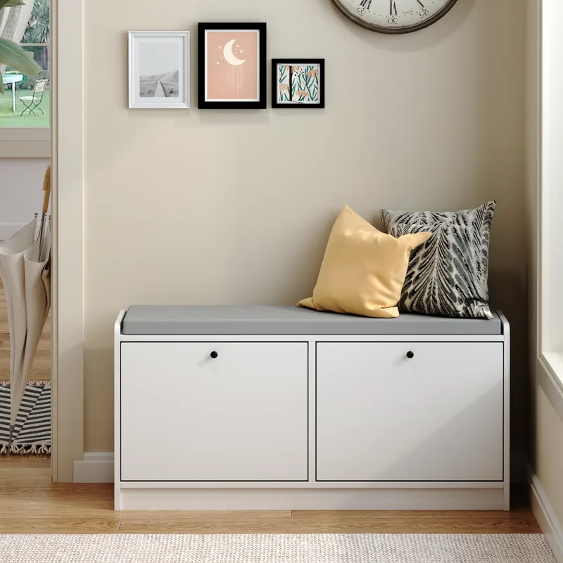 Shoe Storage Bench Entryway Bench with Storage — photo 2