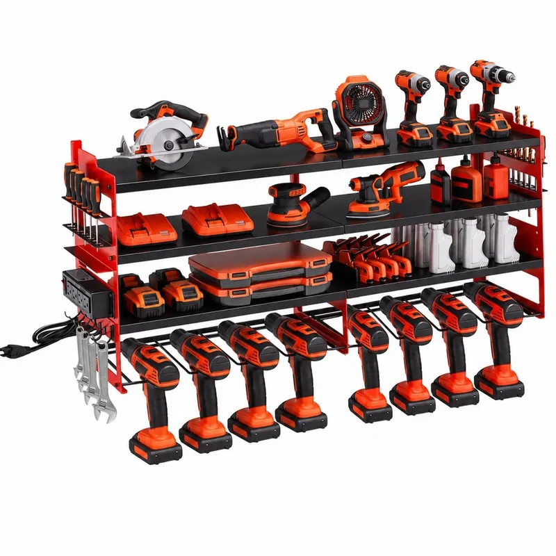 Electric Tool Storage Rack with Charging Station — photo 2
