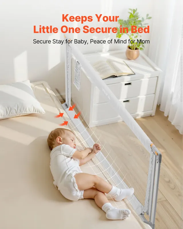 Toddler Bed Rail — Kids Beds Guard Rail with Reinforced Iron — photo 3