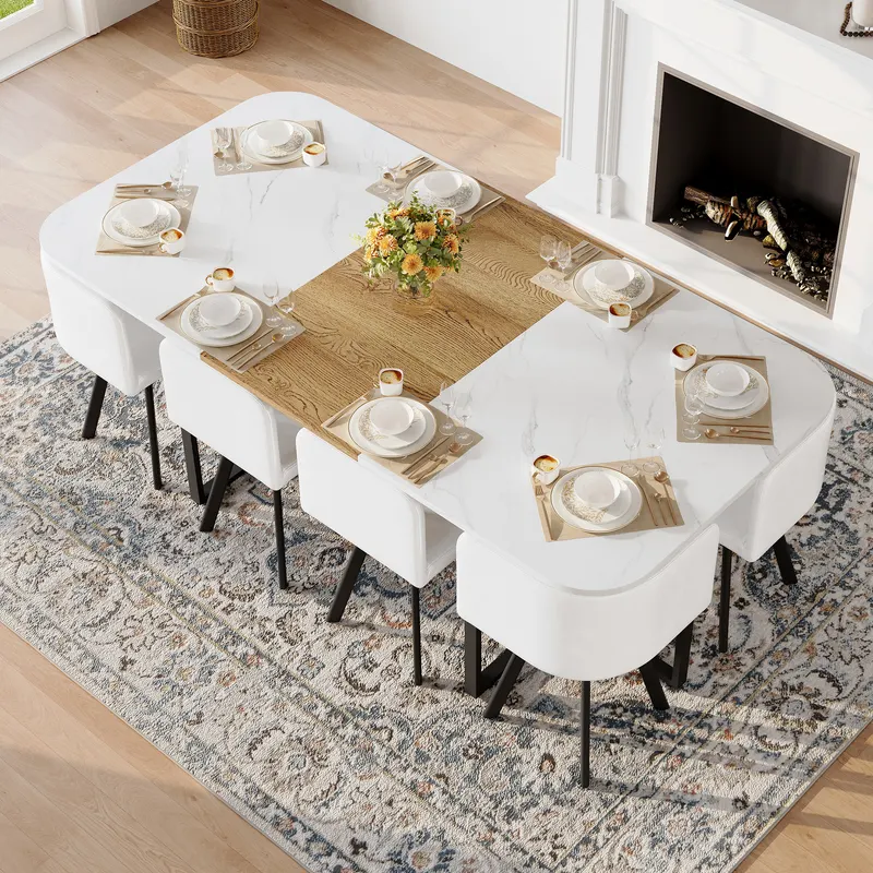 9-Piece Square Dining Table Set — photo 4