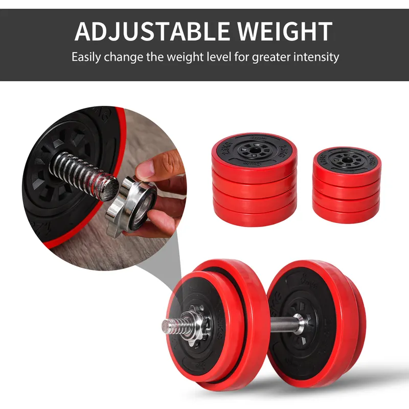 Adjustable Dumbbell Set — 44lbs Convertible to Barbell Weight — photo 6