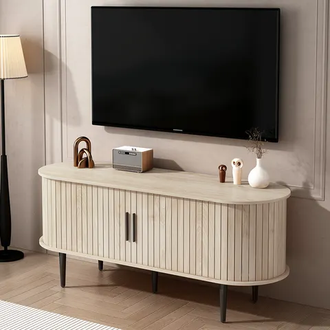 TV Stand — 47 Modern TV Console Table with Storage Compartment