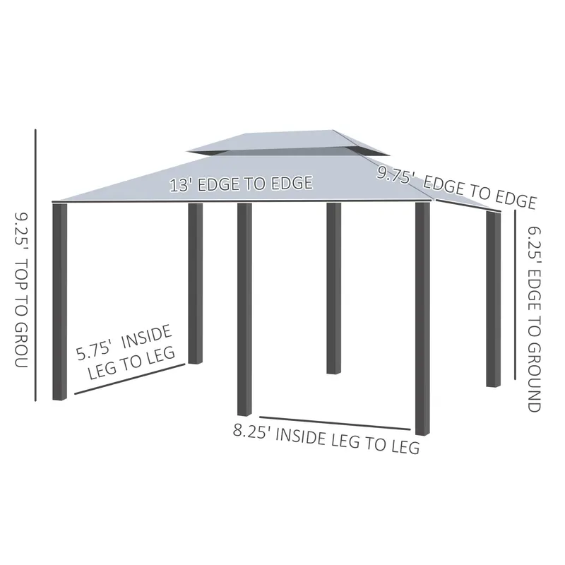 Outdoor Soft Top Gazebo Pergola with Curtains — photo 7