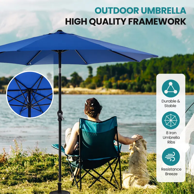 Outdoor Patio Umbrella with Push Button Tilt and Crank — photo 4