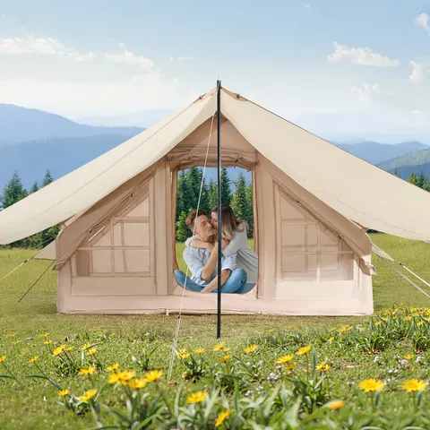 Inflatable Tent for Camping 3-5 Person Glamping Tent with Pump