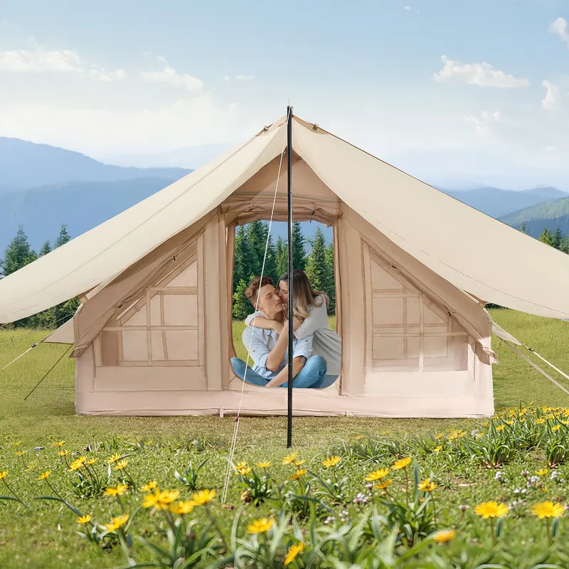 Inflatable Tent for Camping 3-5 Person Glamping Tent with Pump