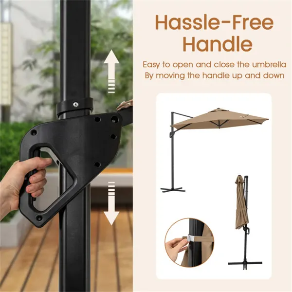 Cantilever Patio Umbrella — Double-tier Vented Offset Umbrella — photo 7