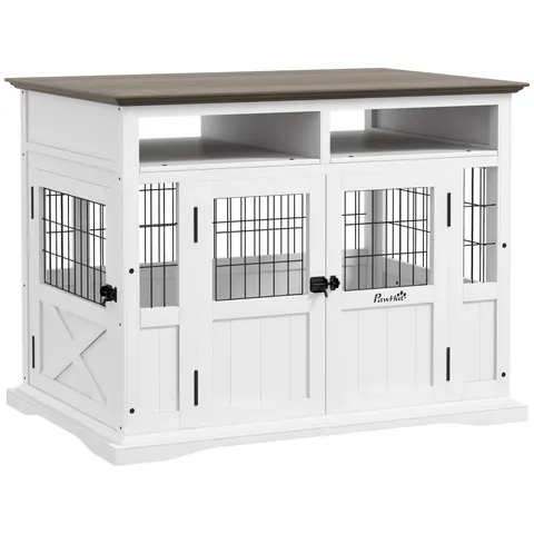 Dog Kennel Furniture Side End Table with Storage