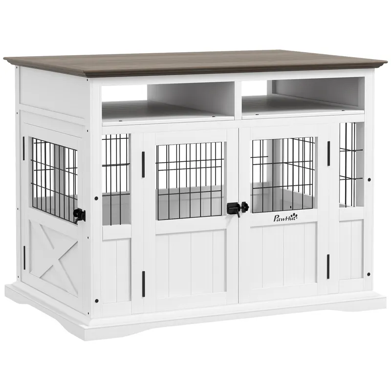 Dog Kennel Furniture Side End Table with Storage