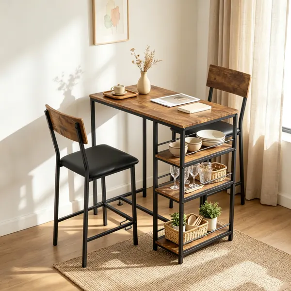 Bar Table and Stool Set 1 Table 2 Stools