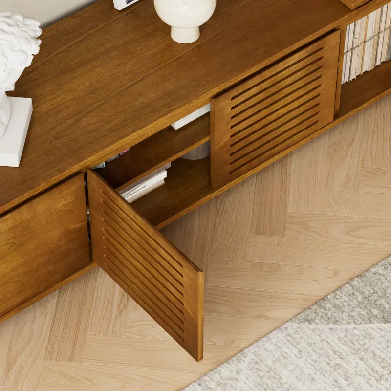 63 Mid-century Modern Extendable TV Stand for TVs Up to 75 β photo 4