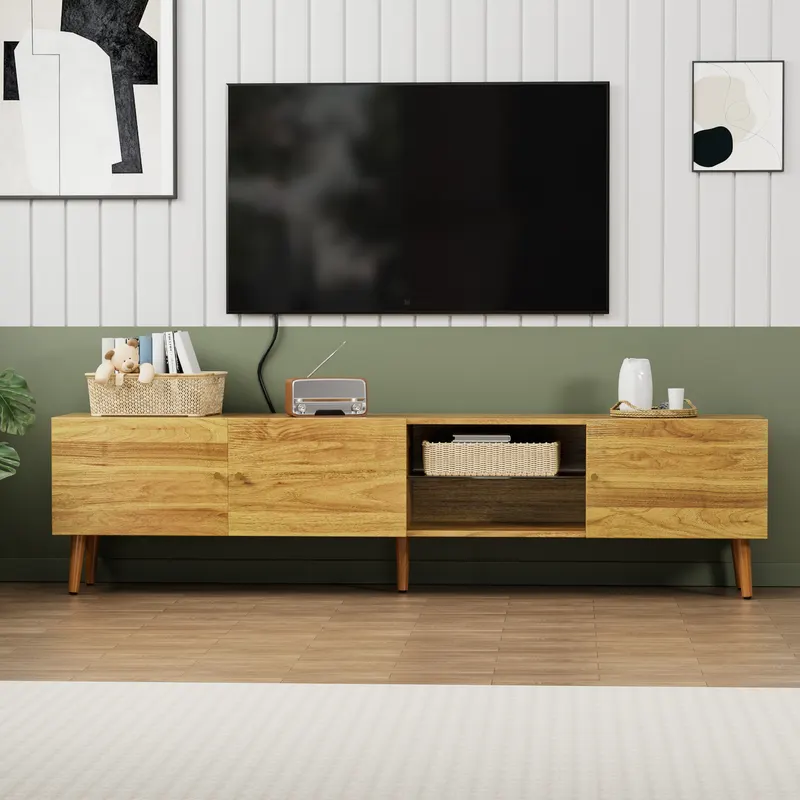 70 Inch Mid Century Modern TV Stand — photo 4