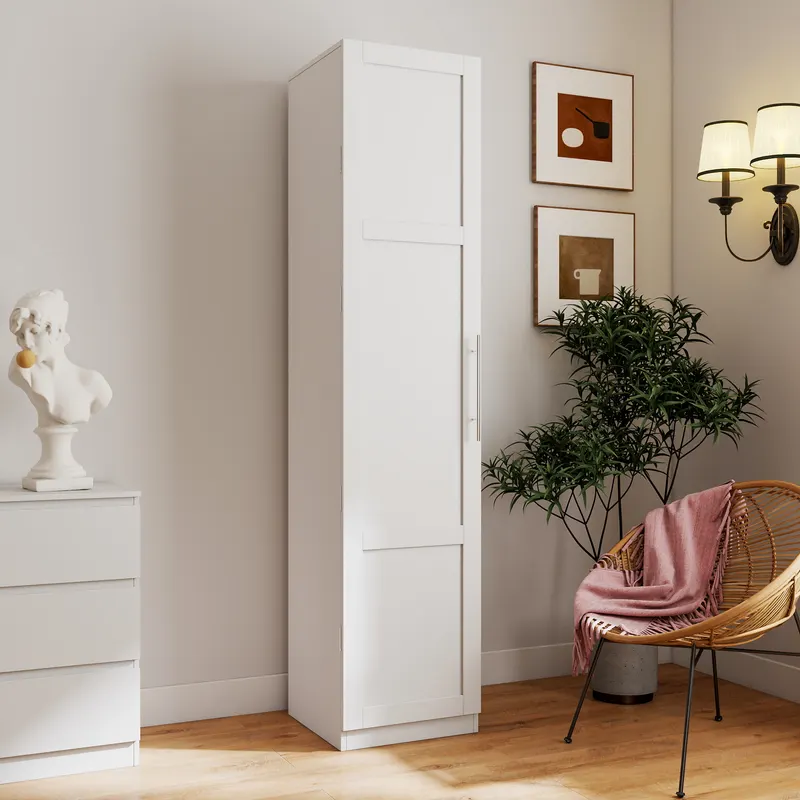 Kitchen Pantry Cabinet — White Freestanding Buffet Cupboards — photo 2