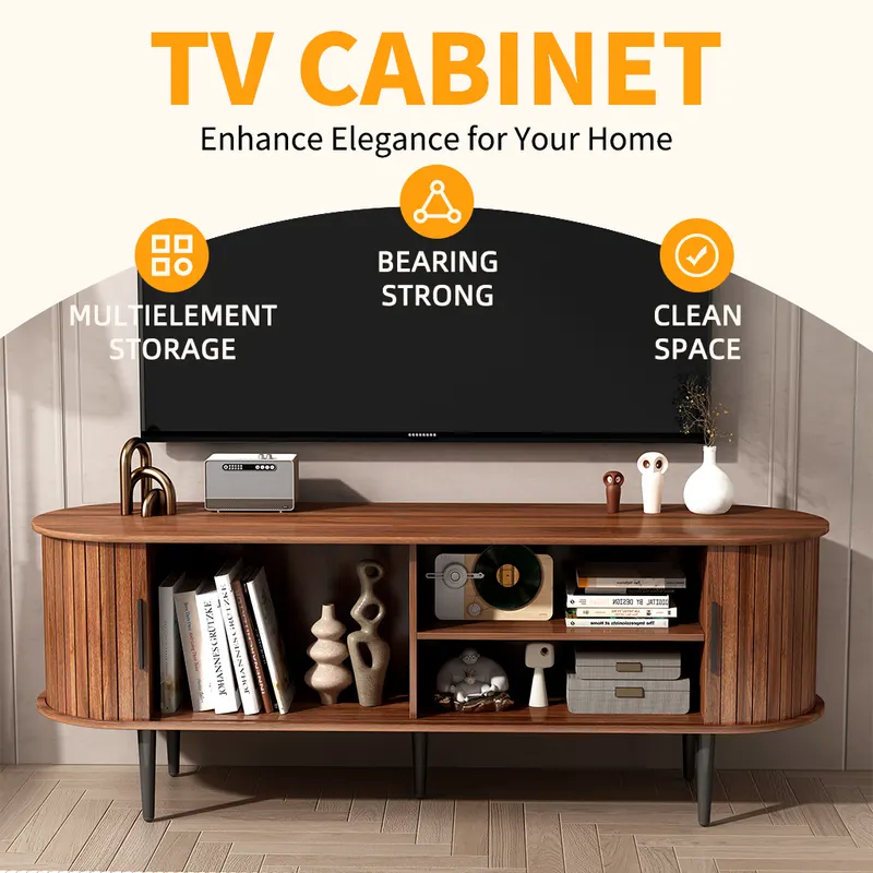 TV Stand β 55 Modern TV Console Table with Storage Compartment β photo 6