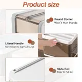 3 Pack Foldable Storage Bin with Lid Stackable Plastic Closet — photo 8