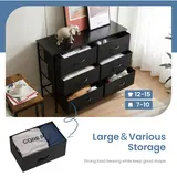 Dresser for Bedroom 6 Drawers Wide Fabric Storage Units Chest — photo 3