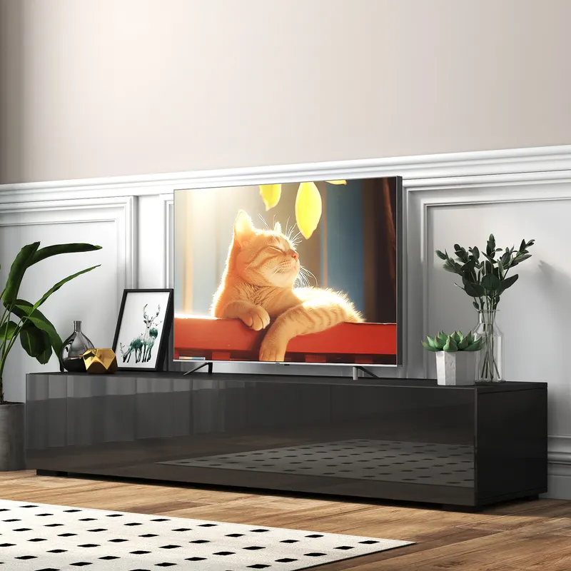 Modern Entertainment Center with Storage Media Console β photo 3