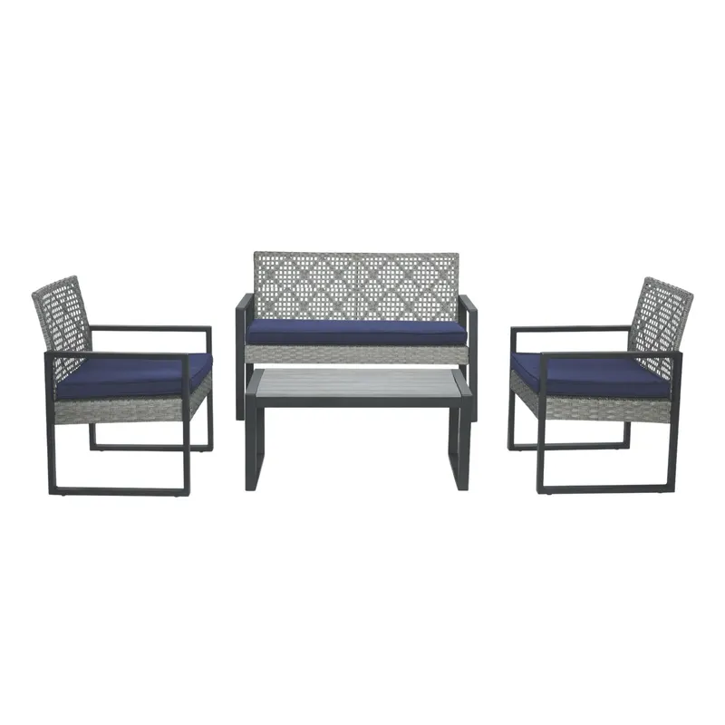 4-Piece Patio Furniture Set Outdoor Balcony Porch Garden β photo 3