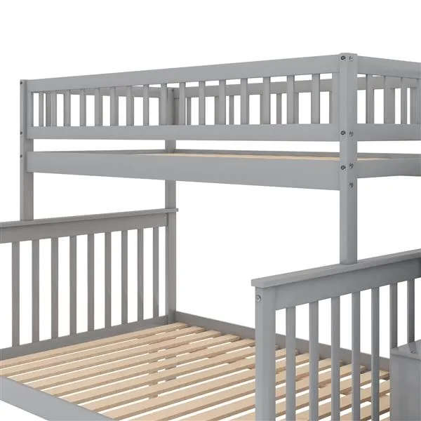 Twin Over Full Stairway Bunk Bed with Storage — photo 7