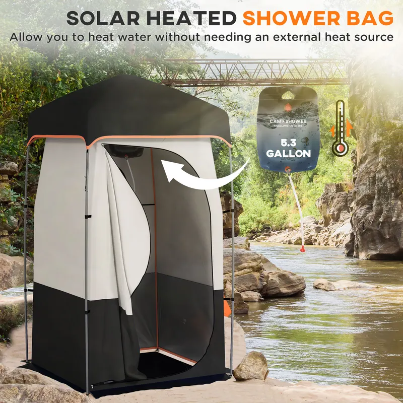 Camping Shower Tent β Portable Privacy Shelter with Solar Shower β photo 3