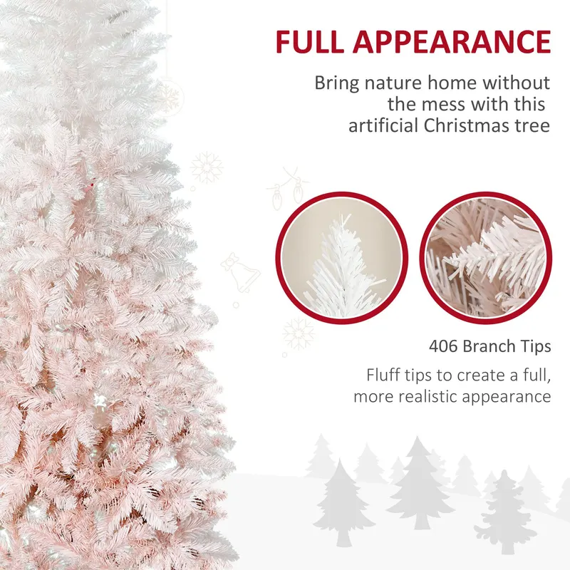 6ft Pencil Artificial Christmas Tree with Pine Realistic — photo 4