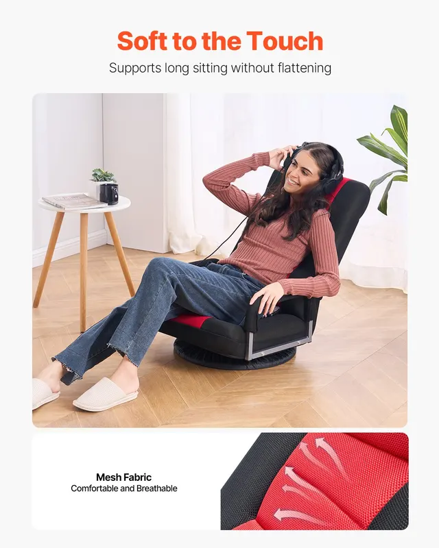 Swivel Floor Gaming Chair with Armrests — photo 3