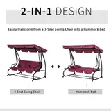 3-Seat Outdoor Patio Swing Chair — photo 6