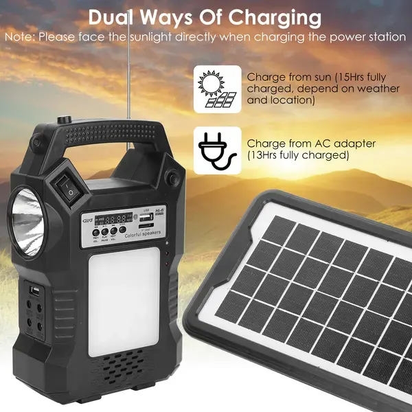 Portable Solar Power Station Rechargeable Backup Power Bank — photo 4
