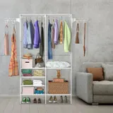 Metal Garment Rack Shoe Clothing Organizer Shelves Freestanding — photo 5