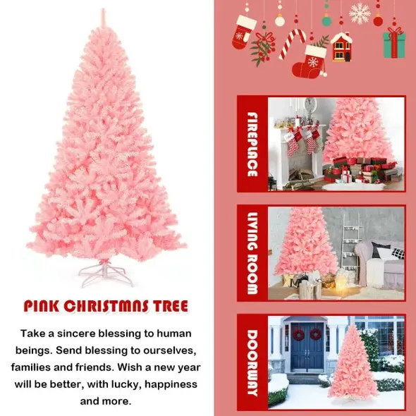 7.5 Feet Hinged Artificial Christmas Tree Full Fir Tree β photo 8
