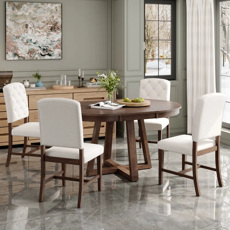 TREXM 5-Piece Retro Functional Dining Set — photo 4