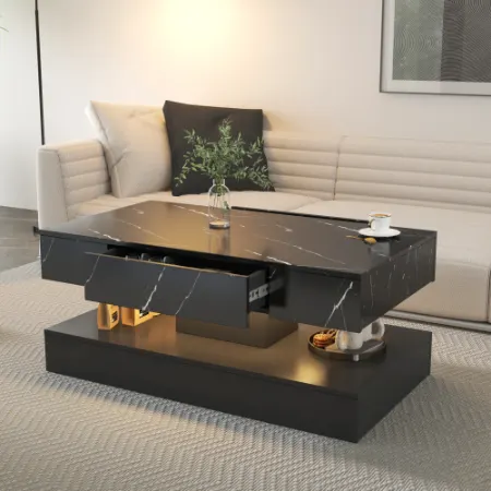 6.93IN High LED Coffee Table — Modern Coffee Table for Living