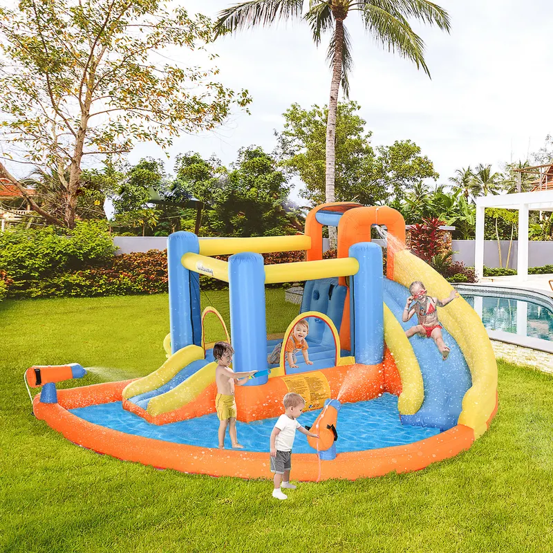 5-in-1 Kids Inflatable Bounce House Jumping Castle with Water