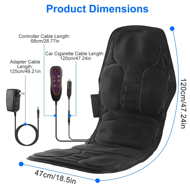 Full Body Massage Chair Pad with Heat Multifunctional Back β photo 3