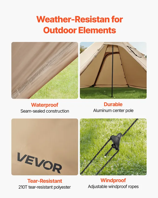 Hot Tent for 2 Persons — Portable Winter Tipi Tent with Stove — photo 4