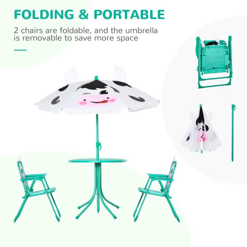 Kids Table and Chair Set — Outdoor Folding Garden Furniture — photo 5