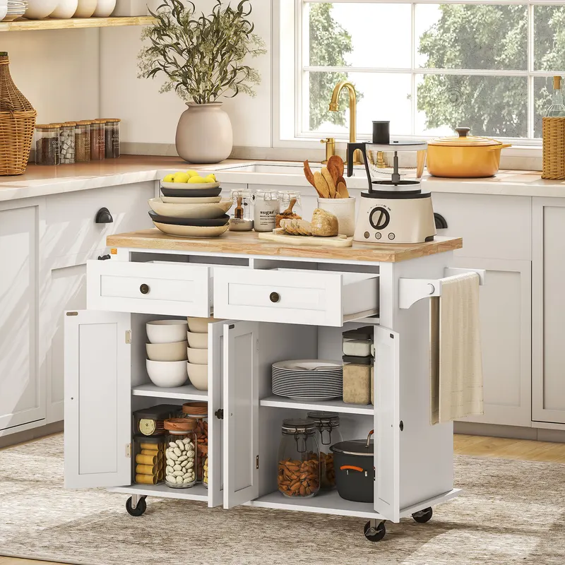 44" Mobile Kitchen Island Table — photo 2