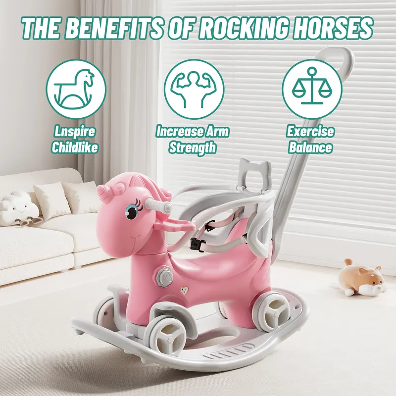 Rocking Horse for Toddlers — Balance Bike Ride on Toys with Push — photo 3