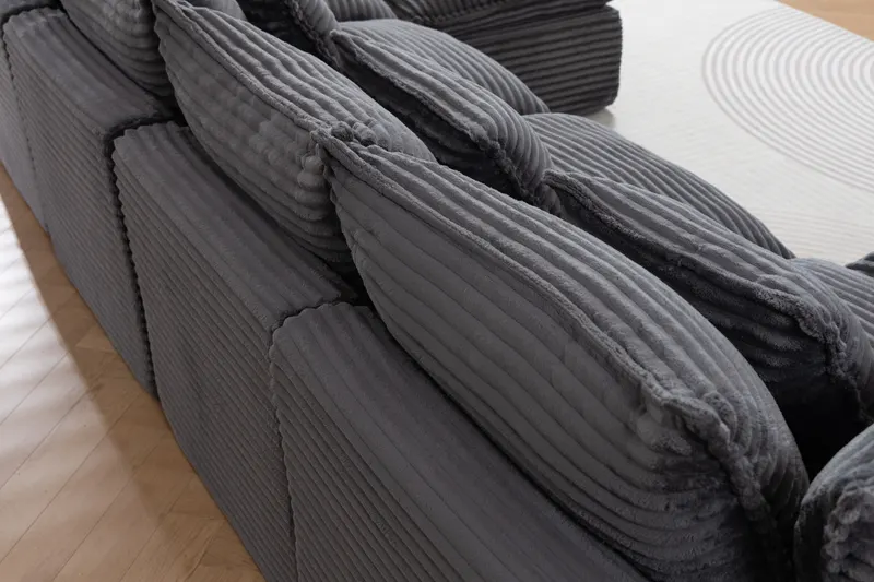 129.8" Width Cloud Couch Oversized Modular Sectional Sofa True — photo 5